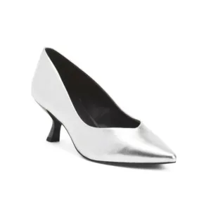 SANCTUARY Silver Leather Padma Heels