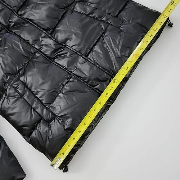 Sanctuary Women's Black Winter Coat Hooded Puffer-Up Premium Insulation Size M
