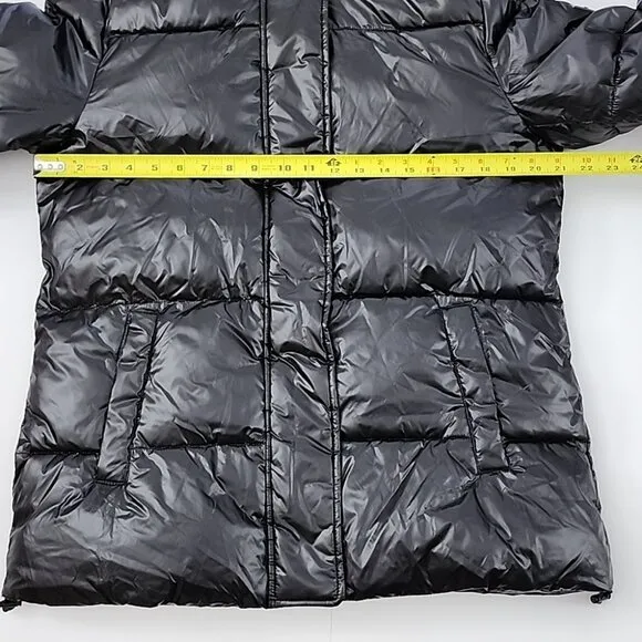 Sanctuary Women's Black Winter Coat Hooded Puffer-Up Premium Insulation Size M