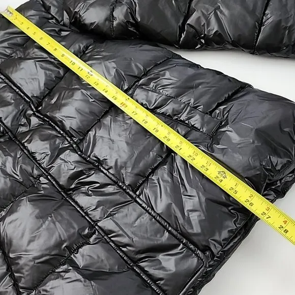 Sanctuary Women's Black Winter Coat Hooded Puffer-Up Premium Insulation Size M
