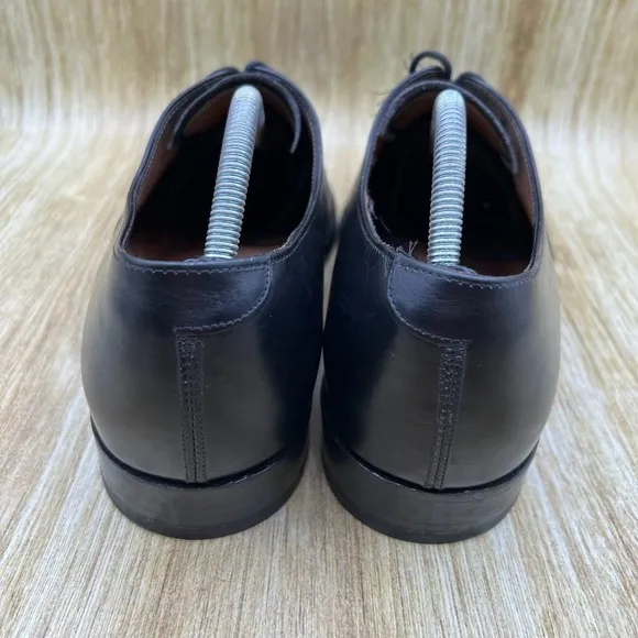 Sanders Diplomat Men's Size 10.5 D Black Cap Oxfords Dress Shoes Made In England