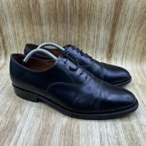 Sanders Diplomat Men's Size 10.5 D Black Cap Oxfords Dress Shoes Made In England