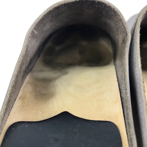 Sandgrens Tokyo Gray Nubuck Wooden Swedish Clogs EUR 41