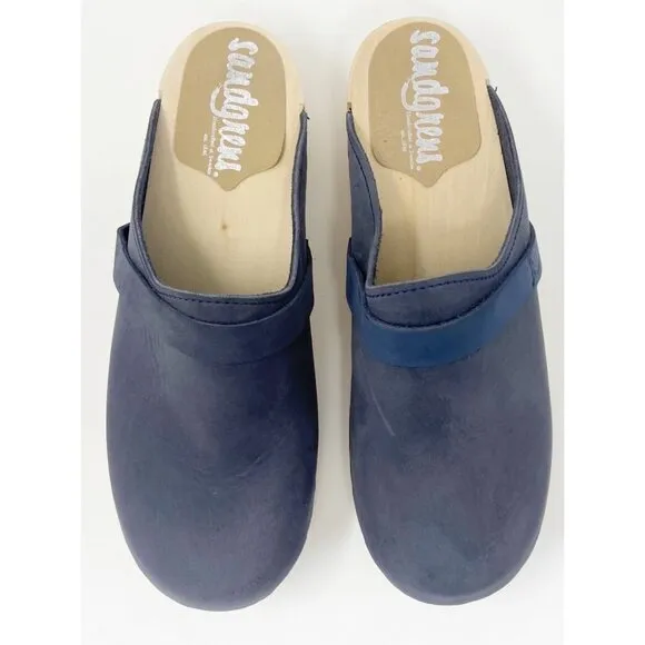 Sandgrens Tokyo Nubuck Leather Clog Size 40 NWOT