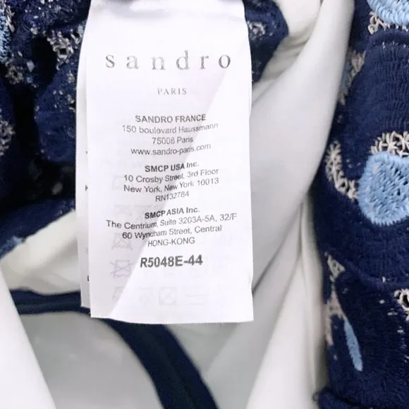 Sandro Marine Leo Lace Dress