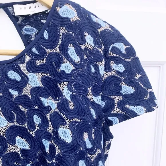 Sandro Marine Leo Lace Dress