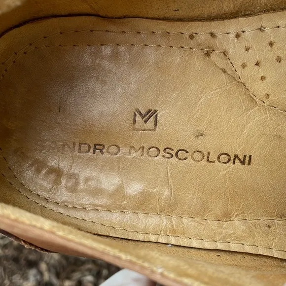 SANDRO MOSCOLONI Leather Bryan Cap Toe Derby Oxfords size 12 D