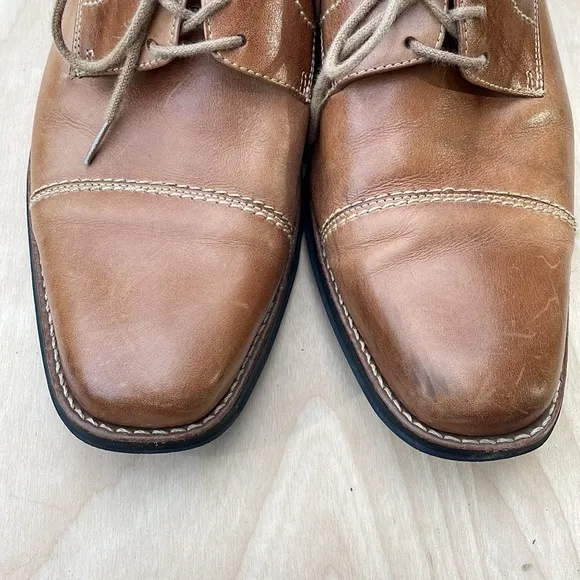 SANDRO MOSCOLONI Leather Bryan Cap Toe Derby Oxfords size 12 D