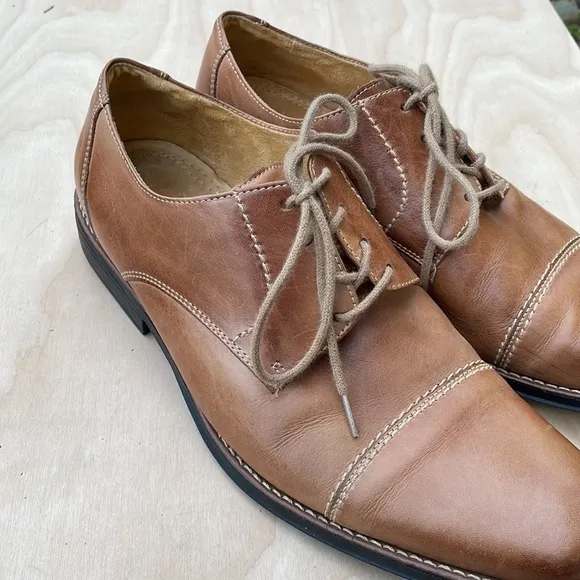 SANDRO MOSCOLONI Leather Bryan Cap Toe Derby Oxfords size 12 D