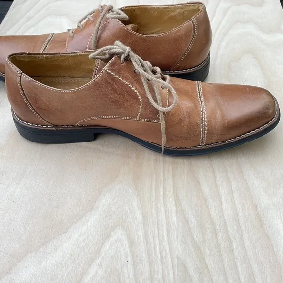 SANDRO MOSCOLONI Leather Bryan Cap Toe Derby Oxfords size 12 D