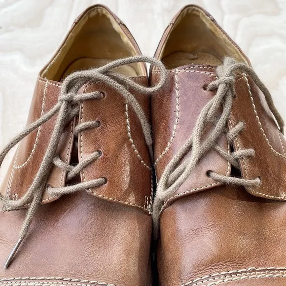 SANDRO MOSCOLONI Leather Bryan Cap Toe Derby Oxfords size 12 D