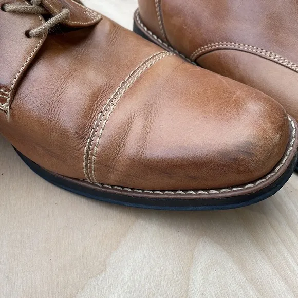 SANDRO MOSCOLONI Leather Bryan Cap Toe Derby Oxfords size 12 D