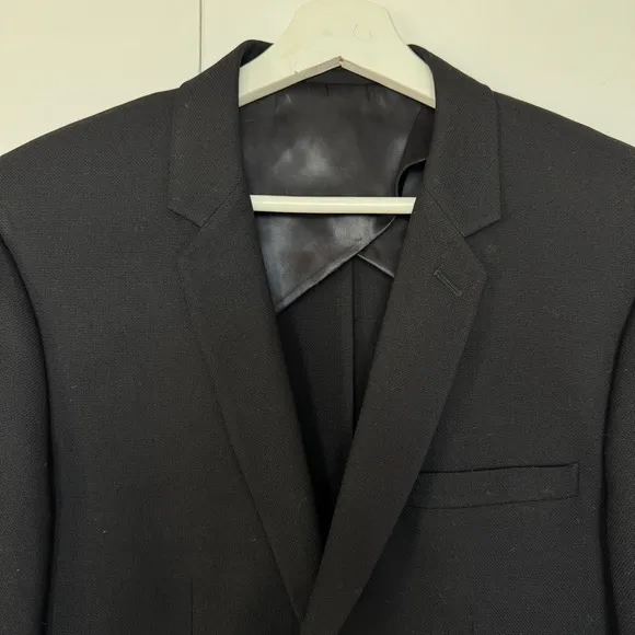 Sandro Paris Men’s Black Wool Slim Fit Blazer, EU50/US40
