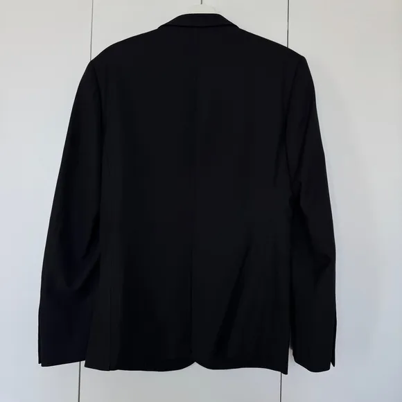 Sandro Paris Men’s Black Wool Slim Fit Blazer, EU50/US40