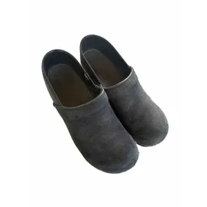 Sanita Black Leather Comfort Nursing Clogs Womens Size 42(11)