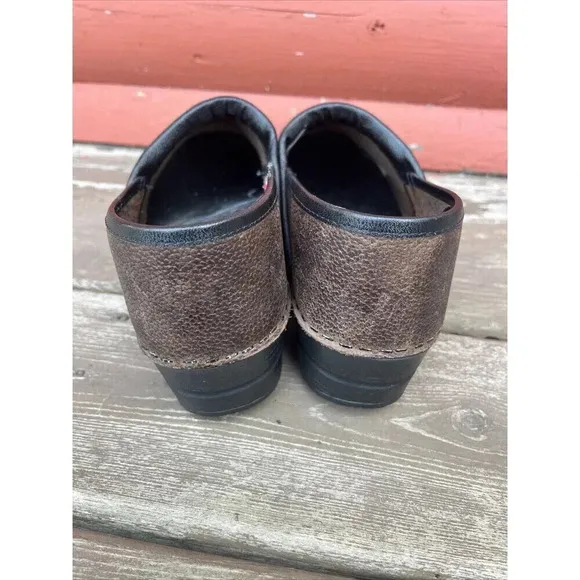 Sanita Brown Leather Original Danish Women's Casual Clogs Size EU 42 US 11