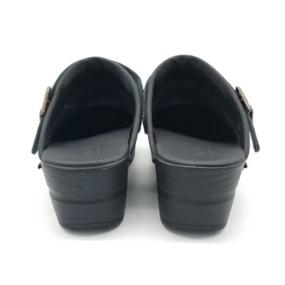 SANITA Estelle Convertible Slingback Pantent Leather Work Clog Blue Size 37