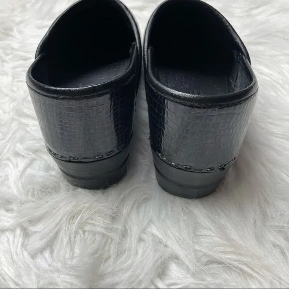 Sanita Patent Leather Anaconda Pro Patterned Clogs