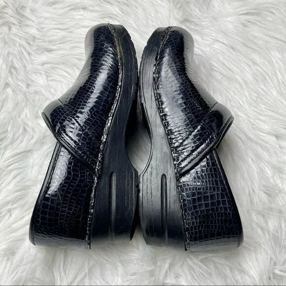 Sanita Patent Leather Anaconda Pro Patterned Clogs