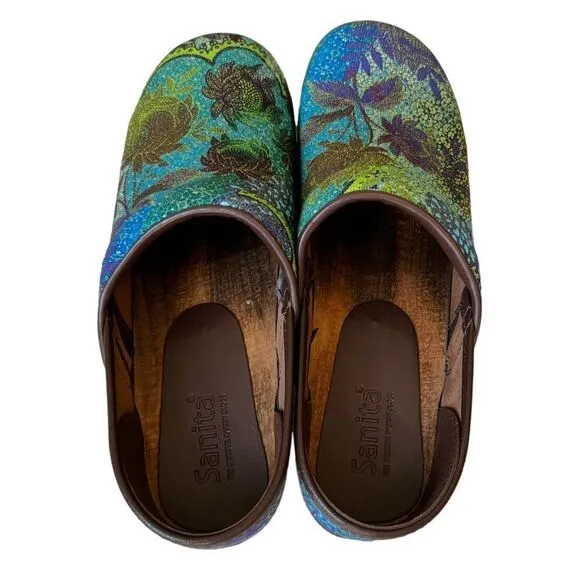 Sanita Pro Nuna Clogs Ethnic Print Multi Color
