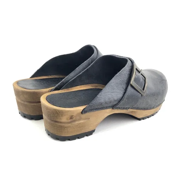 Sanita Urban Big Buckle Swedish Wooden Clogs EUR 36