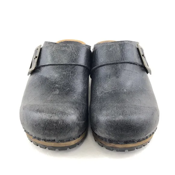 Sanita Urban Big Buckle Swedish Wooden Clogs EUR 36