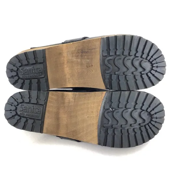 Sanita Urban Big Buckle Swedish Wooden Clogs EUR 36