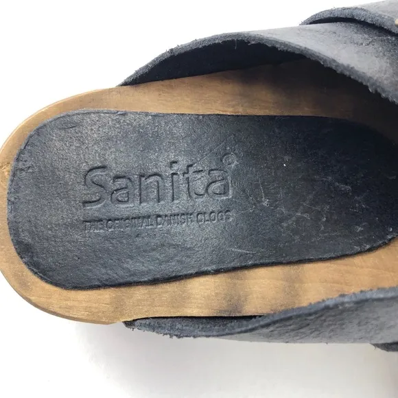 Sanita Urban Big Buckle Swedish Wooden Clogs EUR 36