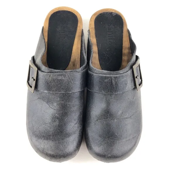 Sanita Urban Big Buckle Swedish Wooden Clogs EUR 36