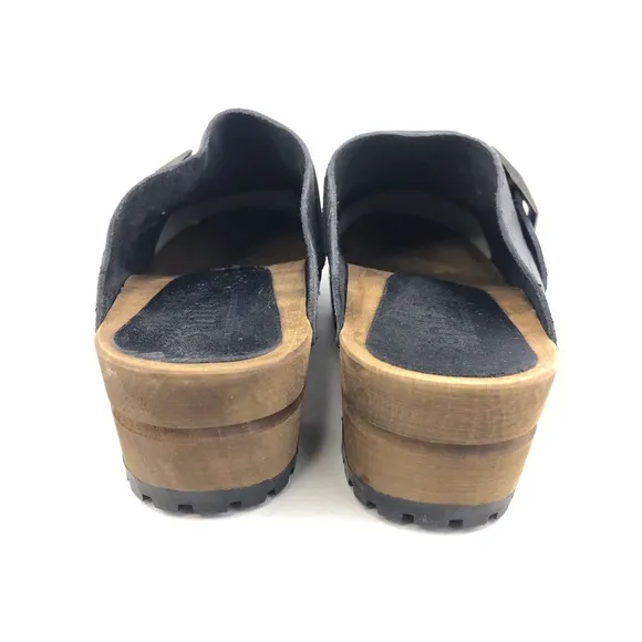 Sanita Urban Big Buckle Swedish Wooden Clogs EUR 36