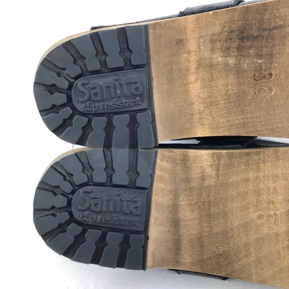 Sanita Urban Big Buckle Swedish Wooden Clogs EUR 36
