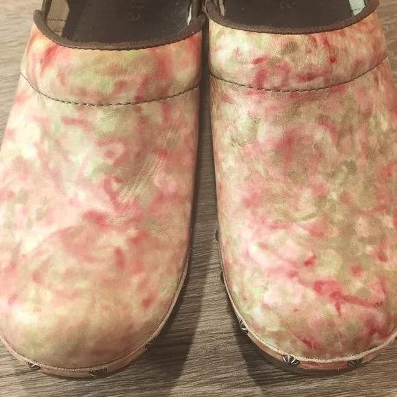 Sanita Women's Clogs in Pink and Green size 37 Euro (7 US)