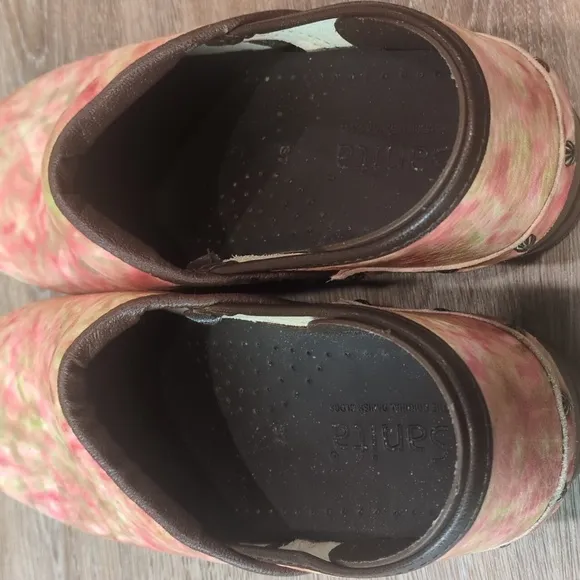 Sanita Women's Clogs in Pink and Green size 37 Euro (7 US)