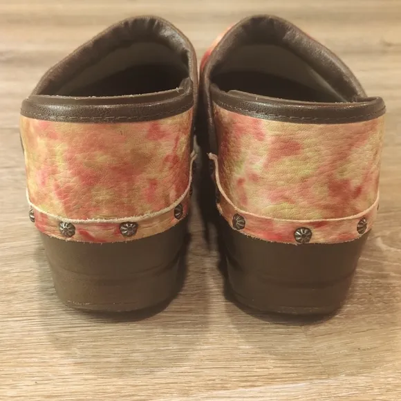 Sanita Women's Clogs in Pink and Green size 37 Euro (7 US)
