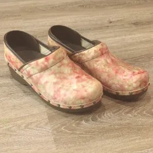 Sanita Women's Clogs in Pink and Green size 37 Euro (7 US)