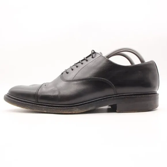 Santoni Cap Toe Leather Dress Shoes Men's US 10 Fashion Oxfords Shoes Italy