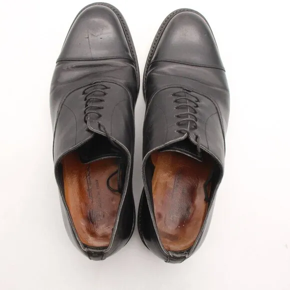 Santoni Cap Toe Leather Dress Shoes Men's US 10 Fashion Oxfords Shoes Italy