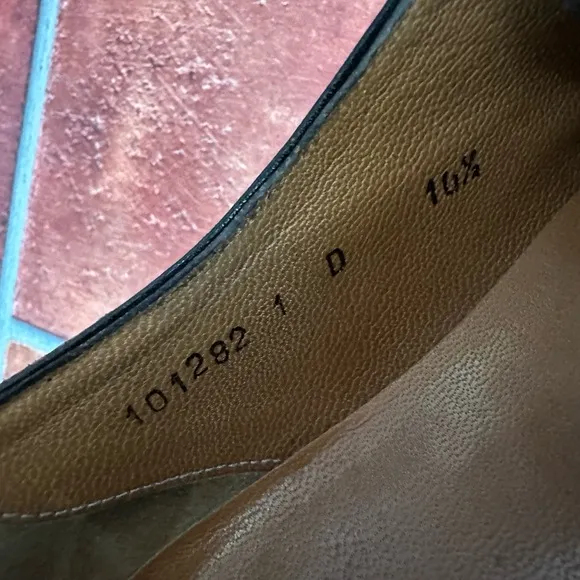 Santoni Leather Cap-Toe Oxfords Size 10.5