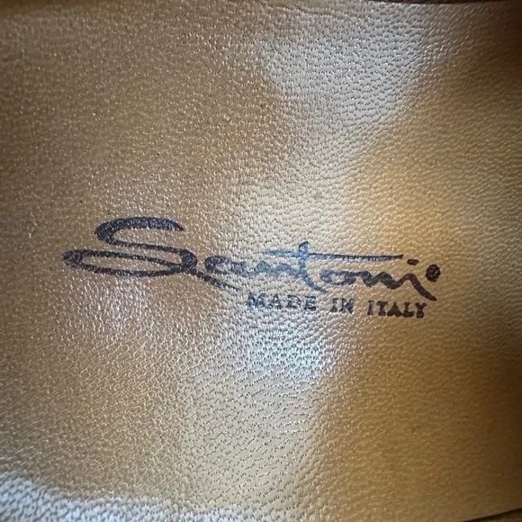 Santoni Leather Cap-Toe Oxfords Size 10.5