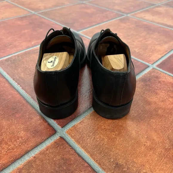Santoni Leather Cap-Toe Oxfords Size 10.5