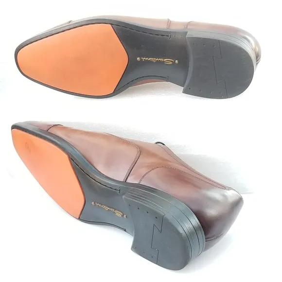 Santoni Men's Darian Calfskin Leather Oxfords