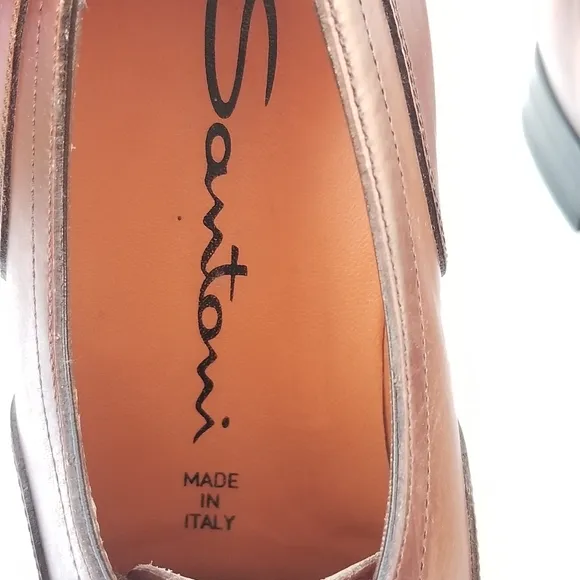 Santoni Men's Darian Calfskin Leather Oxfords