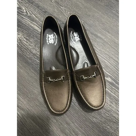 SAS Metro Slip On Loafer in bronze size 7.5 WIDE