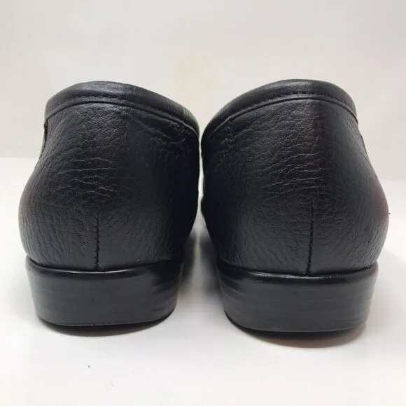 SAS Simplify Black Leather Slip On Everyday Loafers Shoes Flats Womens Size 11M