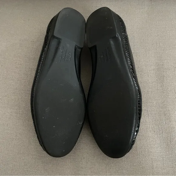SAS Simplify Everyday Loafer Black Croc Patent Flats Moccasin Women’s Size 9