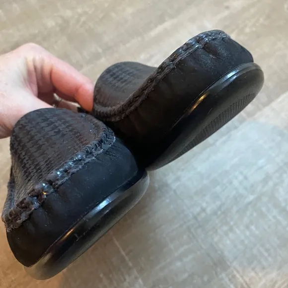SAS | Simplify Everyday Loafer Black Suede Leather Gray Tetris Houndstooth - 8