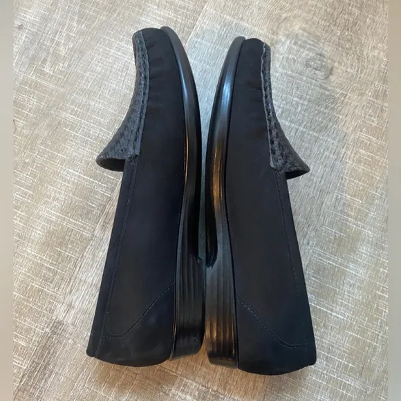SAS | Simplify Everyday Loafer Black Suede Leather Gray Tetris Houndstooth - 8