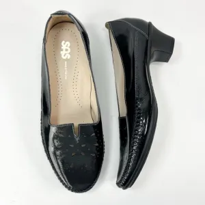 SAS Sonyo Slip On Heel Black Patent Leather size 10 Wide