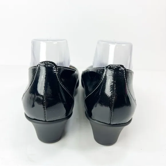 SAS Sonyo Slip On Heel Black Patent Leather size 10 Wide