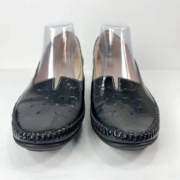 SAS Sonyo Slip On Heel Black Patent Leather size 10 Wide